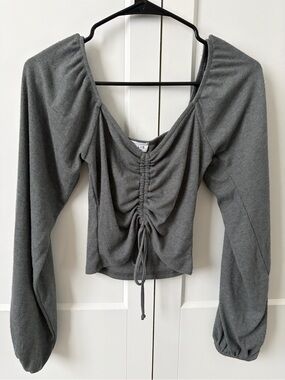 Gray Crop Top